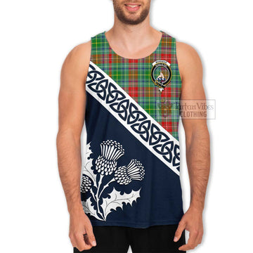 Muirhead Tartan Men's Tank Top Featuring Thistle and Scotland Map