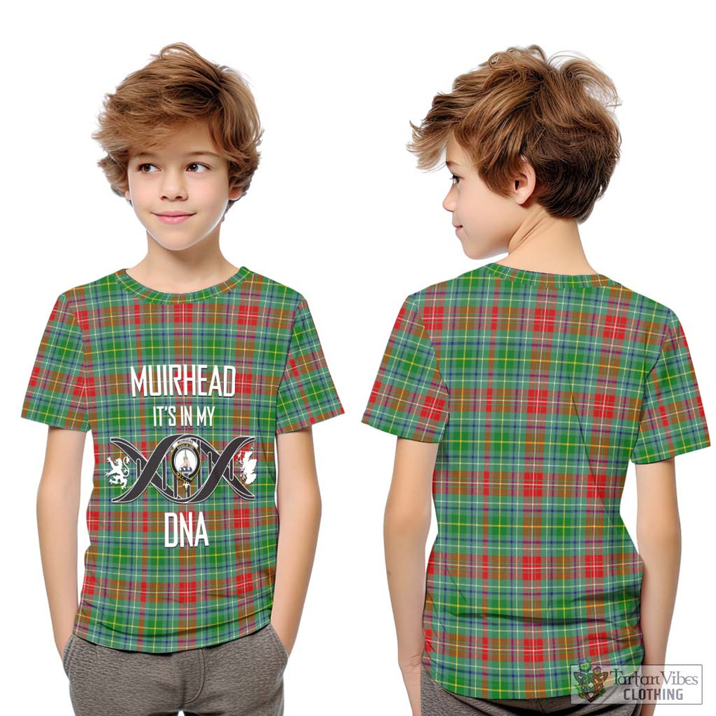 Muirhead Tartan Kid T-Shirt with Family Crest DNA In Me Style Youth XL Size14 - Tartanvibesclothing Shop