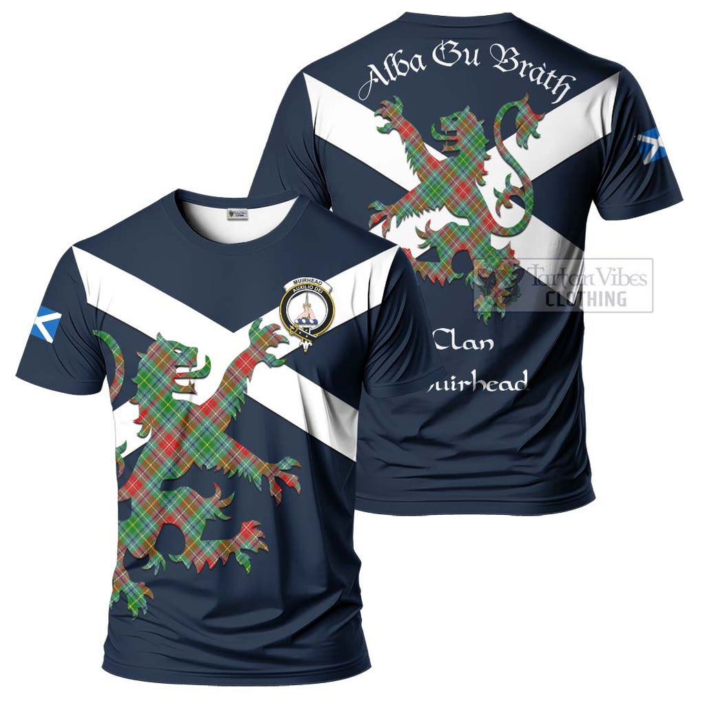 Tartan Vibes Clothing Muirhead Tartan Lion Rampant T-Shirt – Proudly Display Your Heritage with Alba Gu Brath and Clan Name