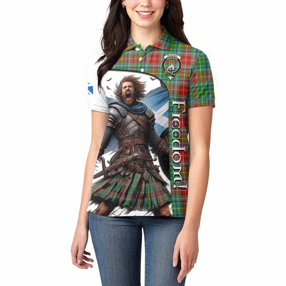 Tartan Vibes Clothing Muirhead Crest Tartan Women's Polo Shirt Inspired by the Freedom of Scottish Warrior