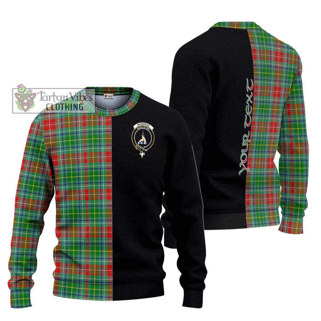 Muirhead Tartan Knitted Sweater with Family Crest and Half Of Me Style Unisex - Tartanvibesclothing Shop