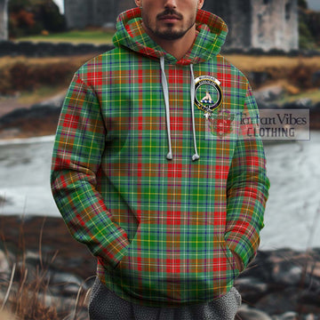 Muirhead Tartan Cotton Hoodie with Family Crest