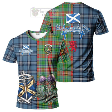 Muirhead Tartan T-Shirt Happy St. Andrew's Day Half Tartan Style