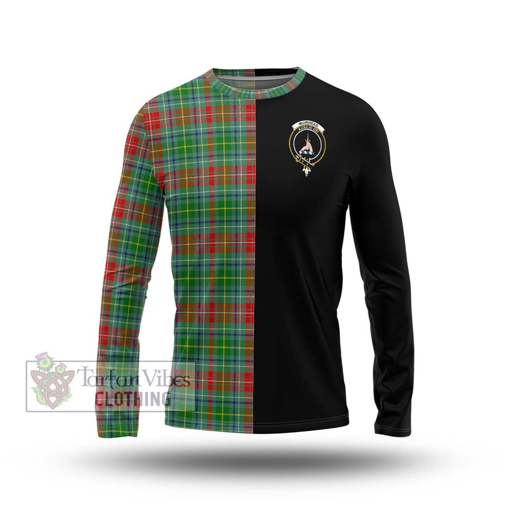 Muirhead Tartan Long Sleeve T-Shirt with Family Crest and Half Of Me Style Unisex - Tartanvibesclothing Shop