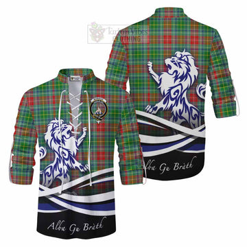 Muirhead Tartan Ghillie Kilt Shirt with Alba Gu Brath Regal Lion Emblem