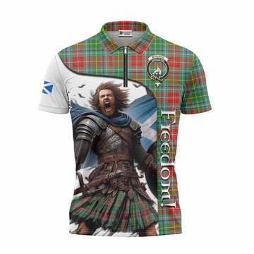 Muirhead Crest Tartan Zipper Polo Shirt Inspired by the Freedom of Scottish Warrior