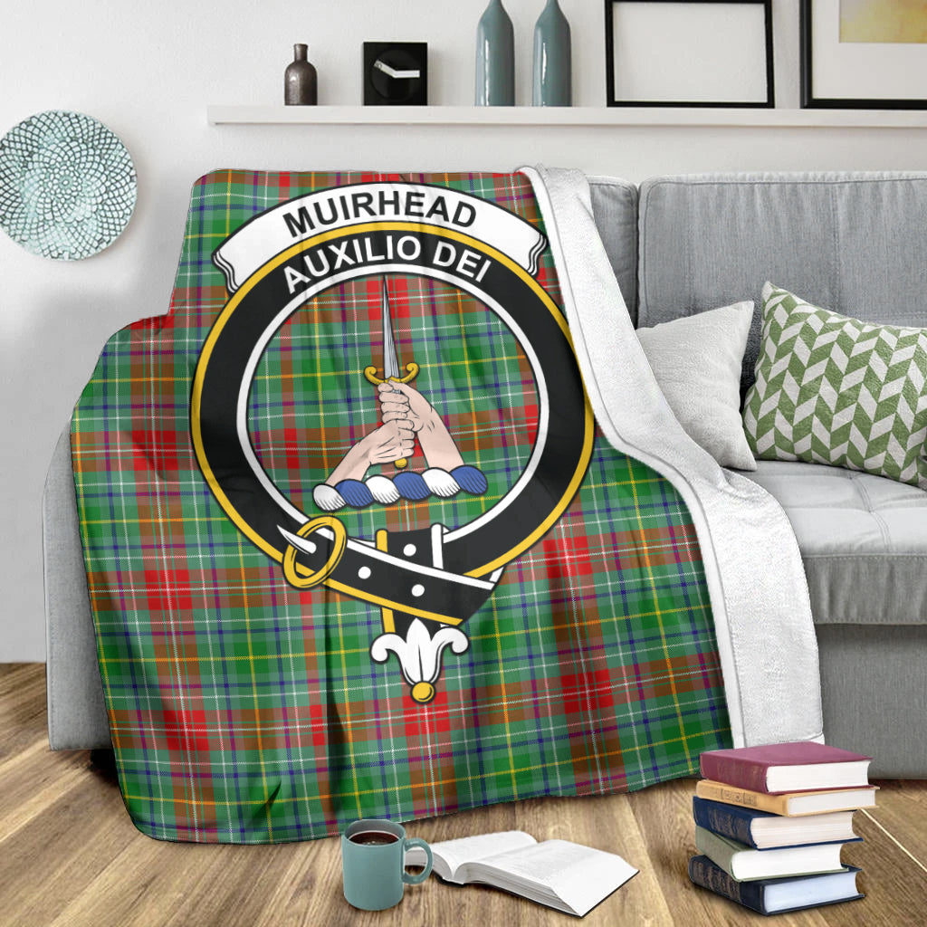 muirhead-tartab-blanket-with-family-crest