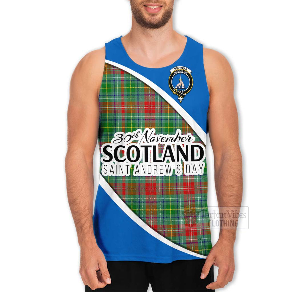 Tartan Vibes Clothing Muirhead Family Crest Tartan Men's Tank Top Celebrate Saint Andrew's Day in Style