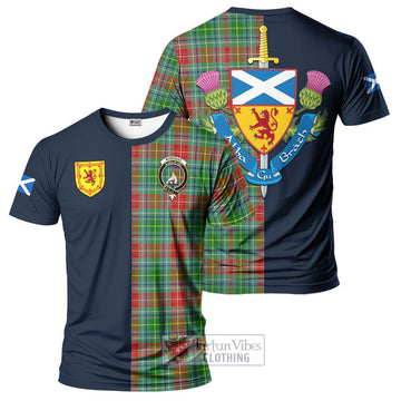 Muirhead Tartan T-Shirt Alba with Scottish Lion Royal Arm Half Style