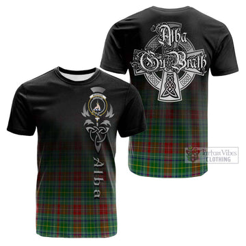 Muirhead Tartan Cotton T-shirt Featuring Alba Gu Brath Family Crest Celtic Inspired