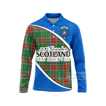 Muirhead Family Crest Tartan Long Sleeve Polo Shirt Celebrate Saint Andrew's Day in Style