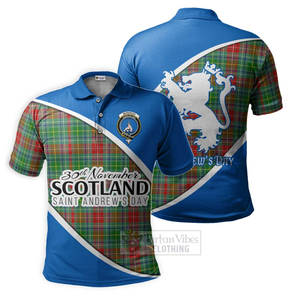 Tartan Vibes Clothing Muirhead Family Crest Tartan Polo Shirt Celebrate Saint Andrew's Day in Style