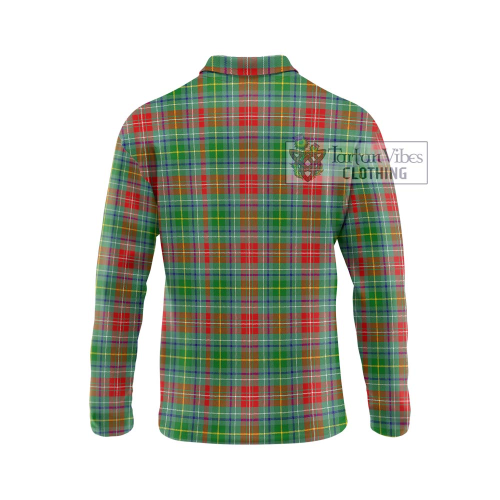 Tartan Vibes Clothing Muirhead Tartan Long Sleeve Polo Shirt with Family Crest DNA In Me Style