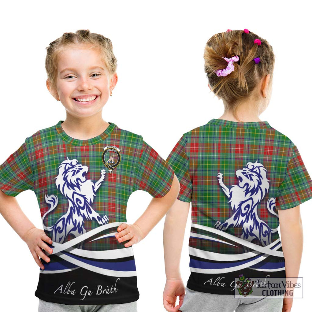 Muirhead Tartan Kid T-Shirt with Alba Gu Brath Regal Lion Emblem - Tartanvibesclothing Shop