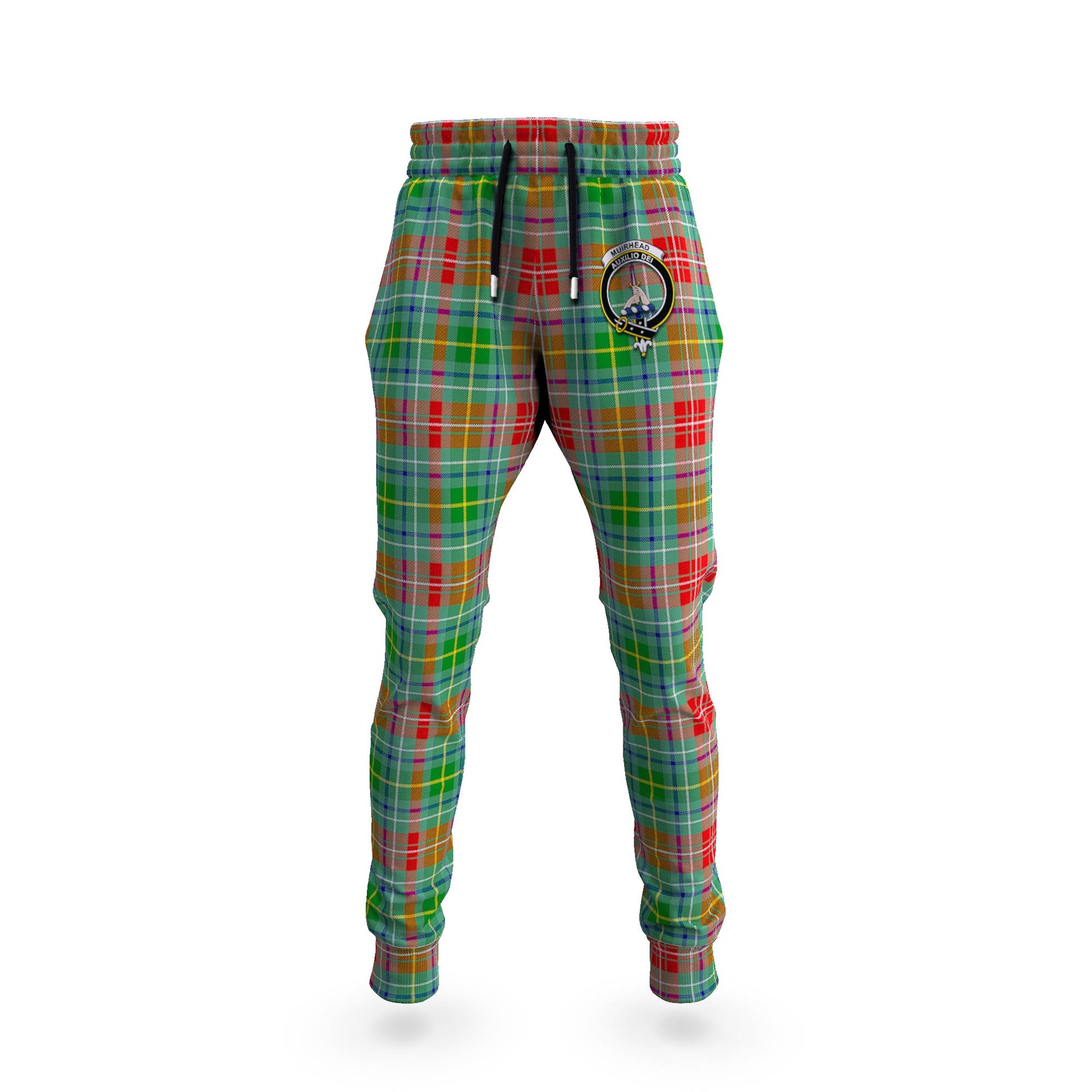 Muirhead Tartan Joggers Pants with Family Crest 5XL - Tartan Vibes Clothing