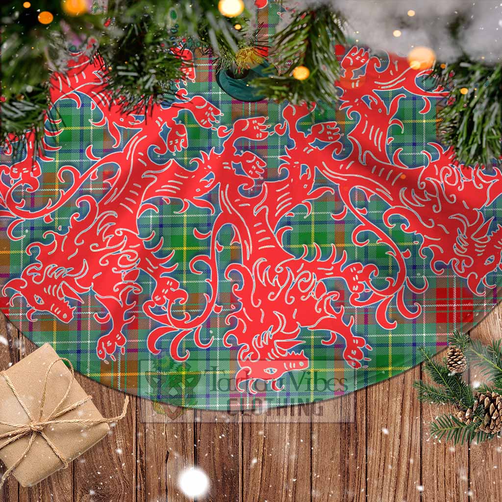 Tartan Vibes Clothing Muirhead Tartan Christmas Tree Skirt Lion Rampant Style