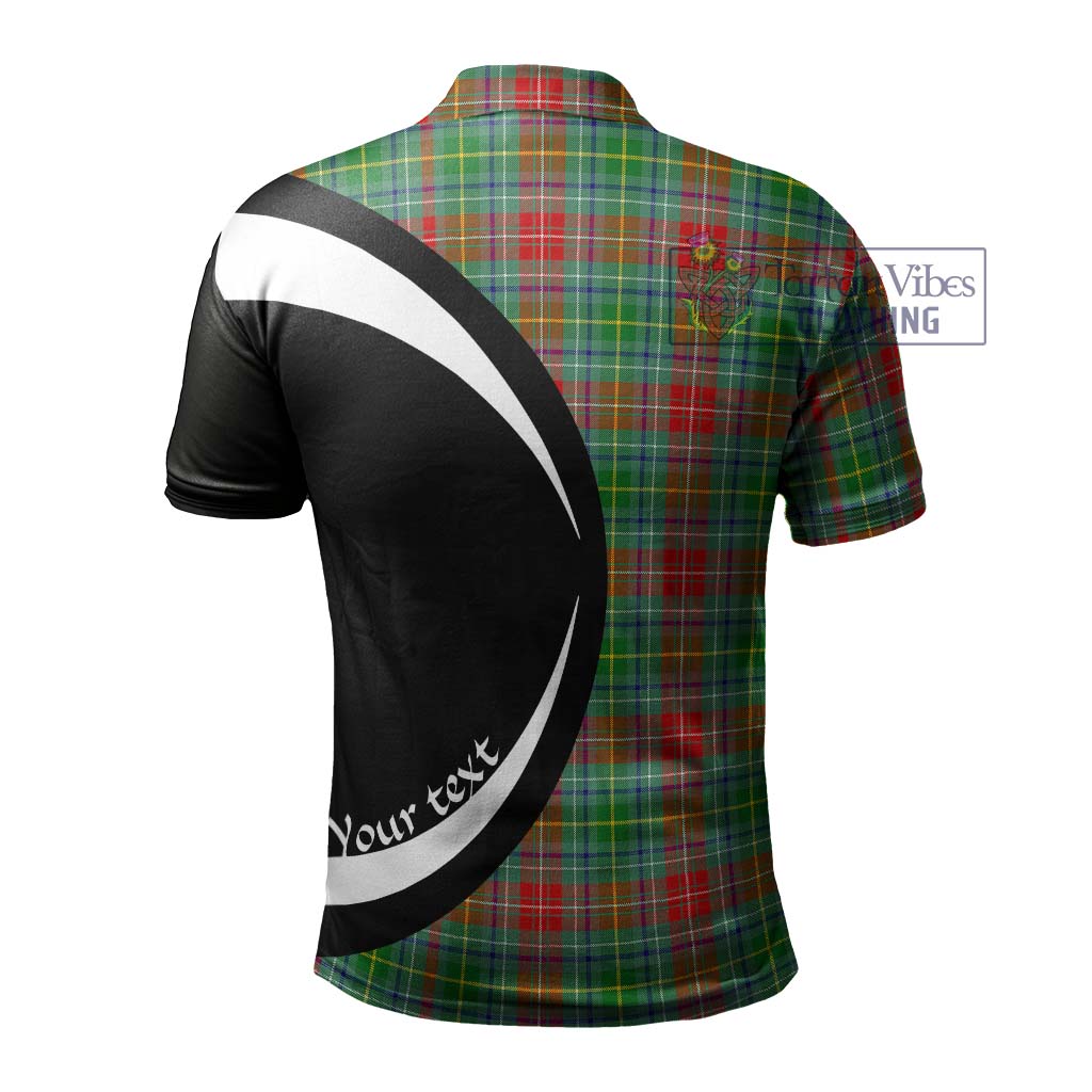 Tartan Vibes Clothing Muirhead Tartan Men's Polo Shirt with Family Crest Circle Style