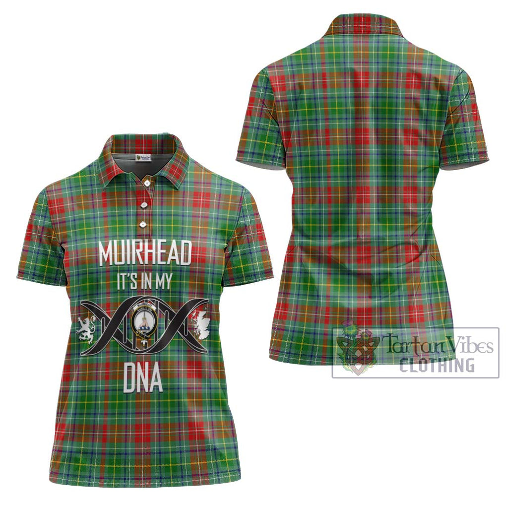 Muirhead Tartan Women's Polo Shirt with Family Crest DNA In Me Style - Tartanvibesclothing Shop