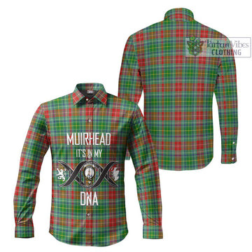 Muirhead Tartan Long Sleeve Button Shirt with Family Crest DNA In Me Style