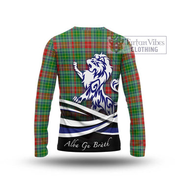 Muirhead Tartan Long Sleeve T-Shirt with Alba Gu Brath Regal Lion Emblem