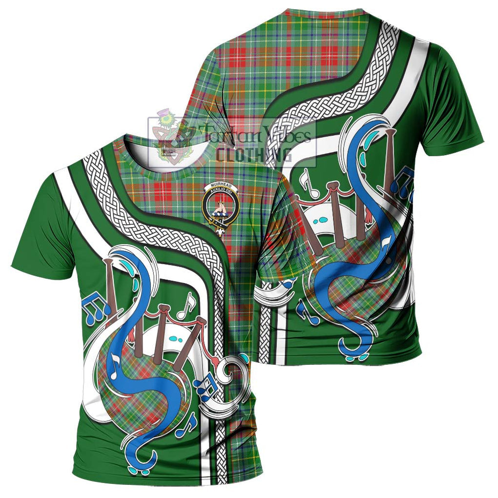 Muirhead Tartan T-Shirt with Epic Bagpipe Style - Tartanvibesclothing Shop