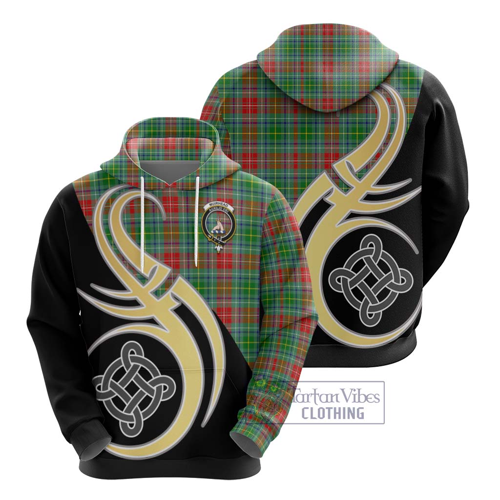 Muirhead Tartan Hoodie with Family Crest and Celtic Symbol Style - Tartan Vibes Clothing