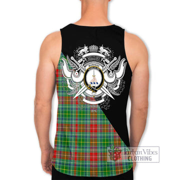 Muirhead Tartan Men's Tank Top with Family Crest and Military Logo Style