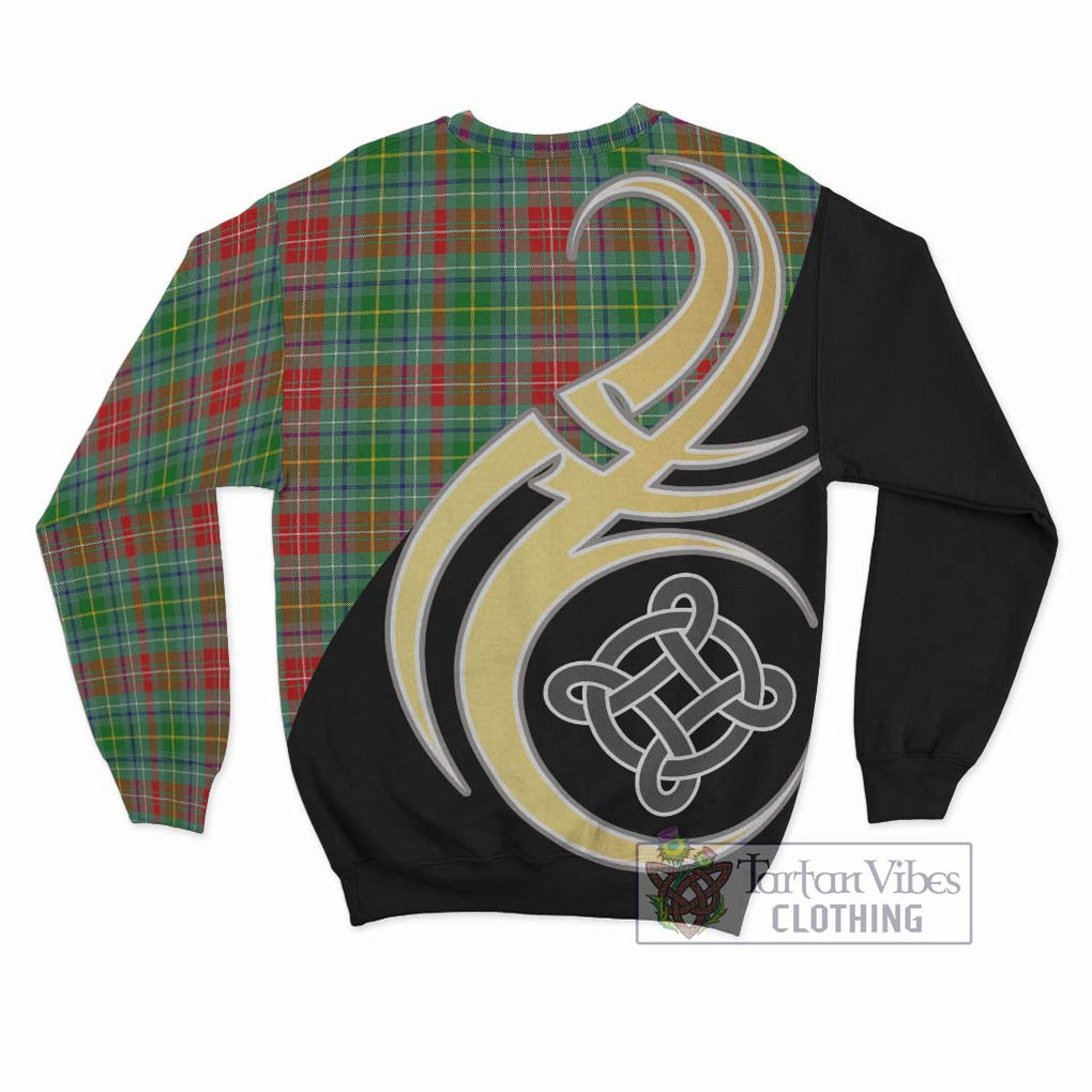 Muirhead Tartan Sweatshirt with Family Crest and Celtic Symbol Style - Tartan Vibes Clothing