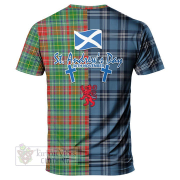 Muirhead Tartan T-Shirt Happy St. Andrew's Day Half Tartan Style