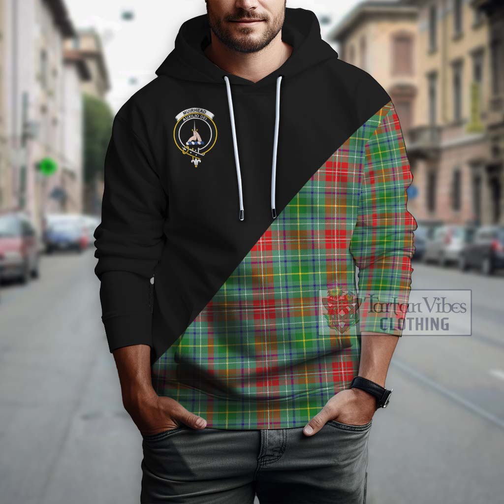 Tartan Vibes Clothing Muirhead Tartan Hoodie with Family Crest and Military Logo Style