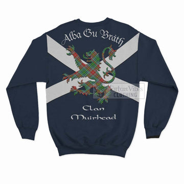 Muirhead Tartan Lion Rampant Sweatshirt  Proudly Display Your Heritage with Alba Gu Brath and Clan Name