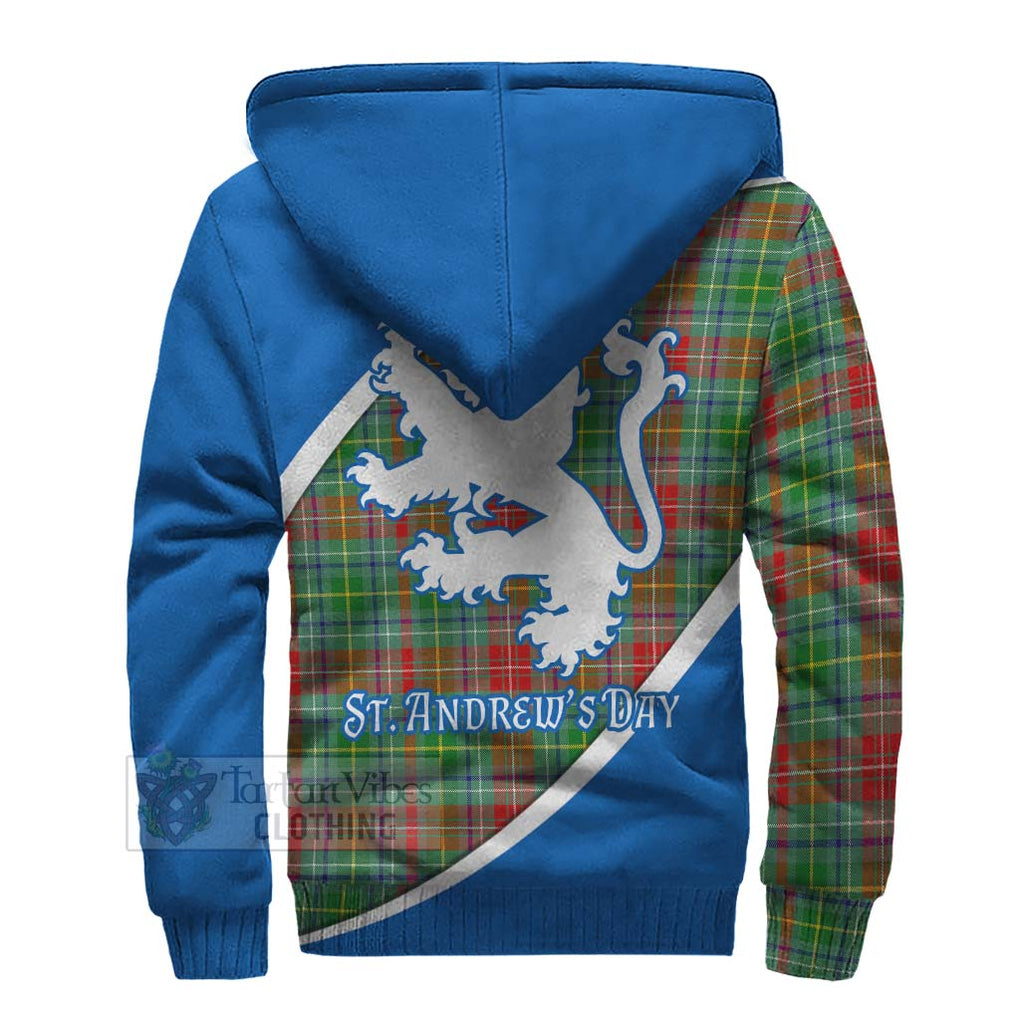 Tartan Vibes Clothing Muirhead Family Crest Tartan Sherpa Hoodie Celebrate Saint Andrew's Day in Style