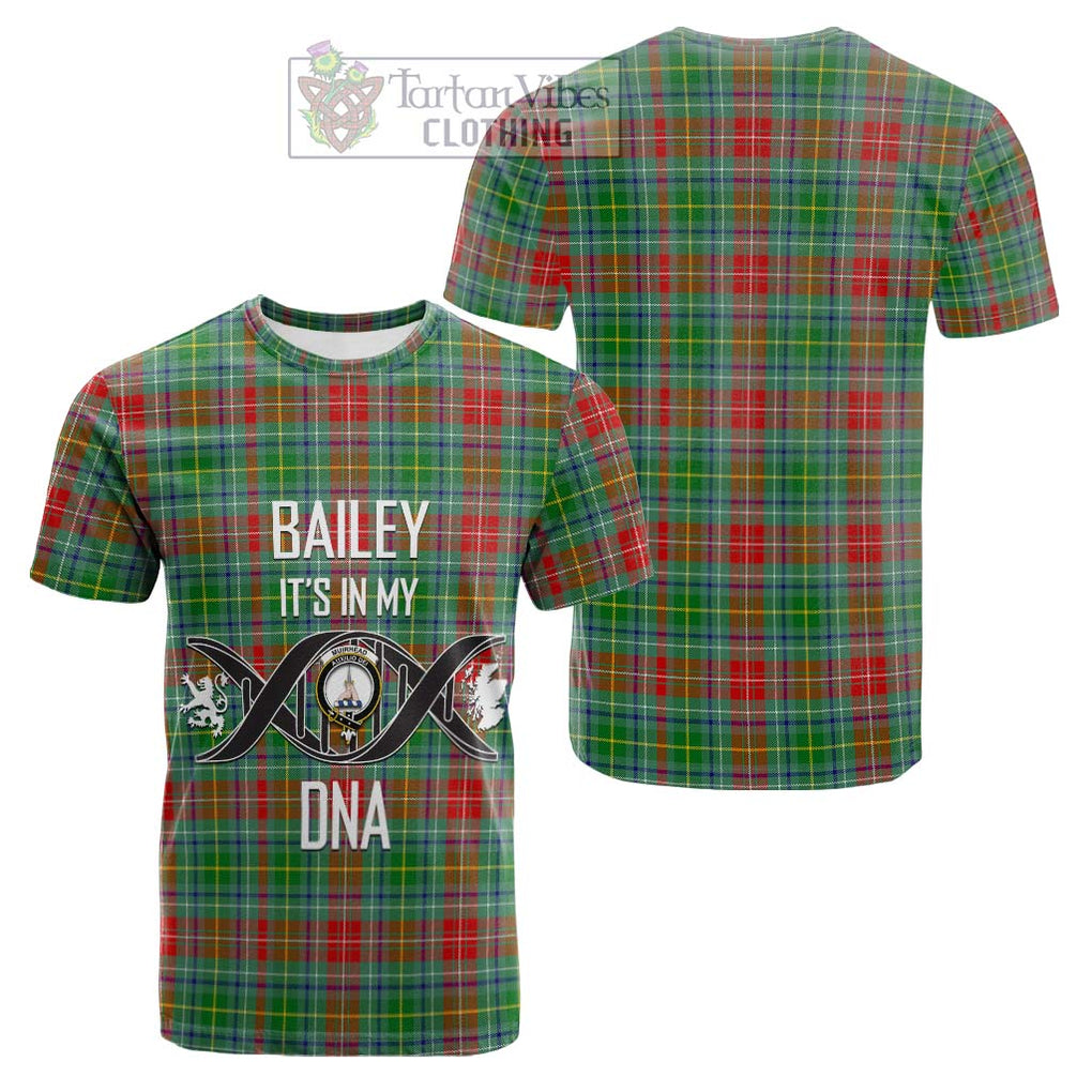 Tartan Vibes Clothing Muirhead Tartan Cotton T-shirt with Family Crest DNA In Me Style