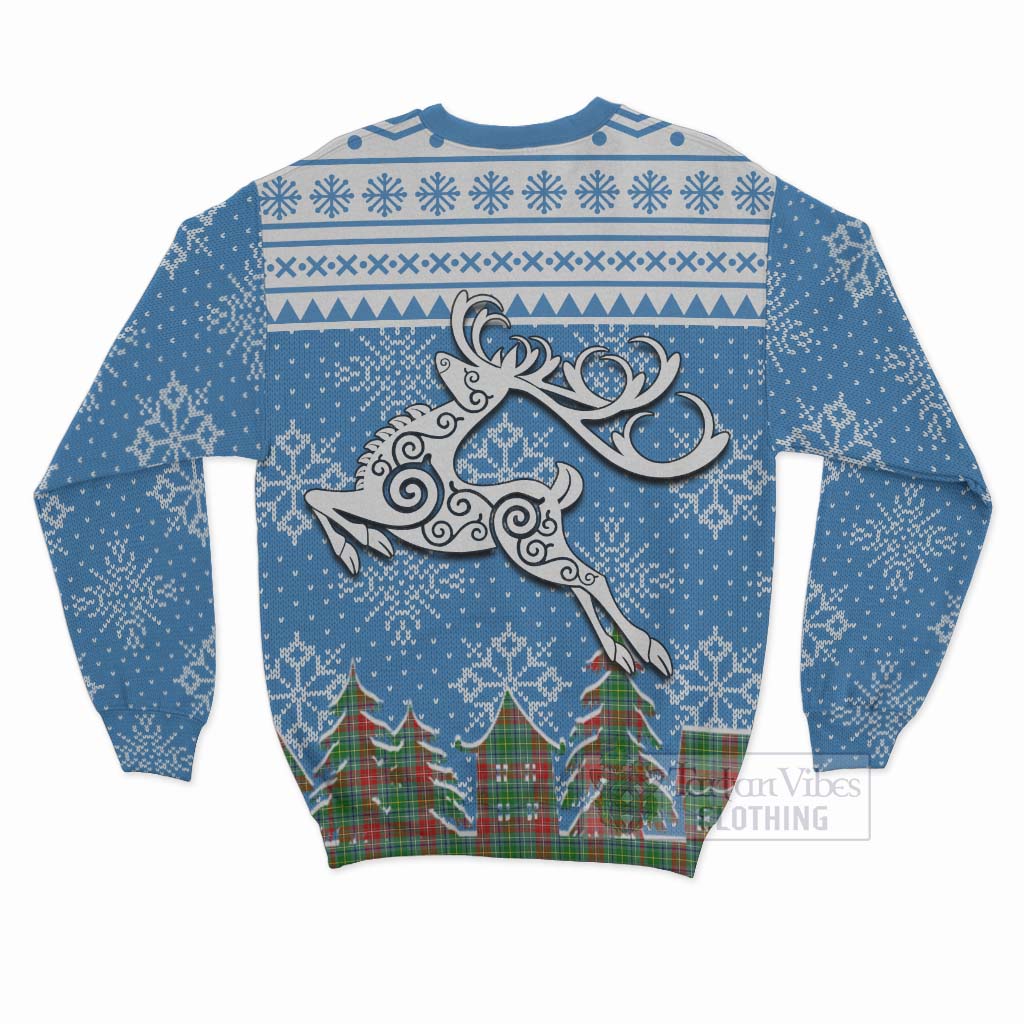 Tartan Vibes Clothing Muirhead Clan Christmas Sweatshirt Celtic Reindeer Style