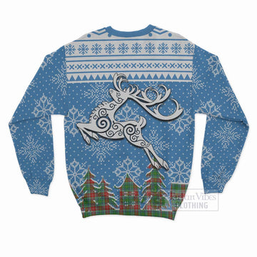 Muirhead Clan Christmas Sweatshirt Celtic Reindeer Style