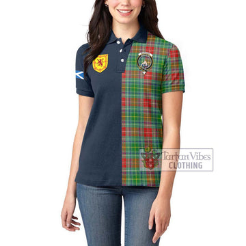 Muirhead Tartan Women's Polo Shirt Alba with Scottish Lion Royal Arm Half Style