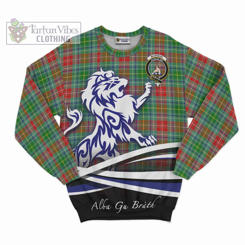 Muirhead Tartan Sweatshirt with Alba Gu Brath Regal Lion Emblem - Tartanvibesclothing Shop