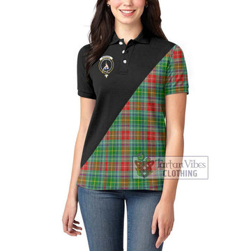 Muirhead Tartan Women's Polo Shirt with Family Crest and Military Logo Style