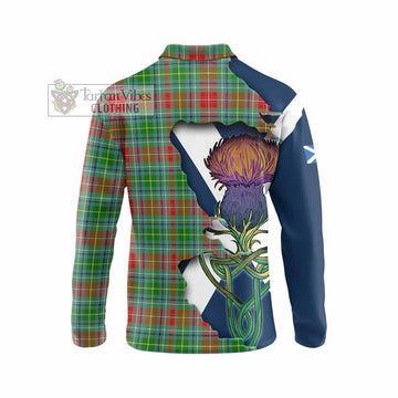 Muirhead Tartan Family Crest Long Sleeve Polo Shirt Scottish Thistle Celtic Inspired - Tartan Vibes Clothing