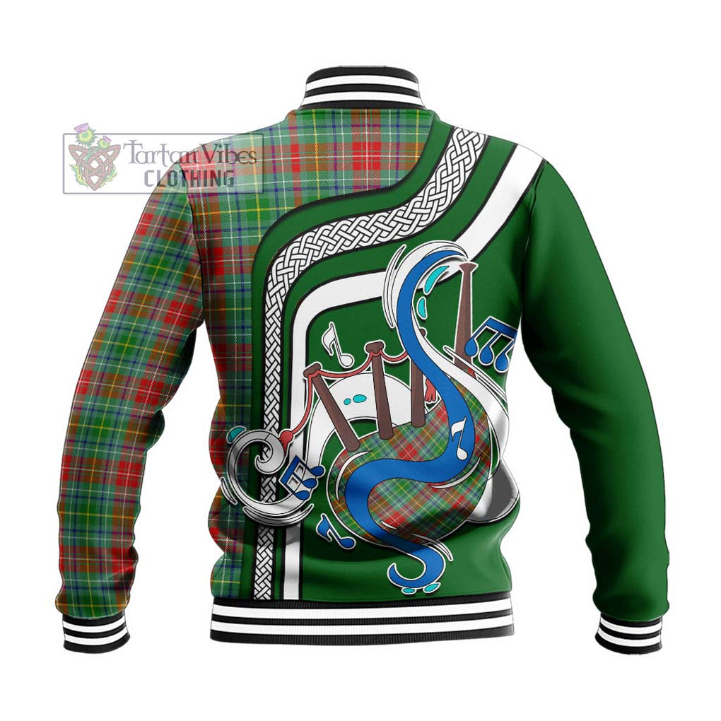 Tartan Vibes Clothing Muirhead Tartan Baseball Jacket with Epic Bagpipe Style