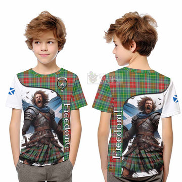 Muirhead Crest Tartan Kid T-Shirt Inspired by the Freedom of Scottish Warrior