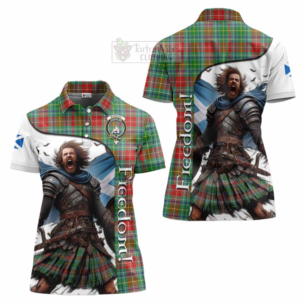 Tartan Vibes Clothing Muirhead Crest Tartan Women's Polo Shirt Inspired by the Freedom of Scottish Warrior