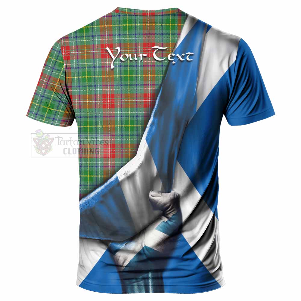 Tartan Vibes Clothing Muirhead Tartan T-Shirt with Family Crest Scotland Patriotic Style