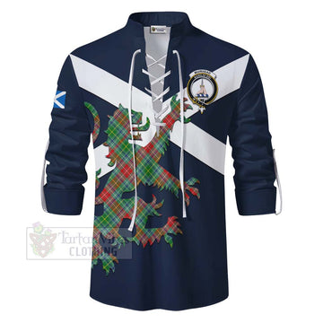 Muirhead Tartan Lion Rampant Ghillie Kilt Shirt Proudly Display Your Heritage with Alba Gu Brath and Clan Name