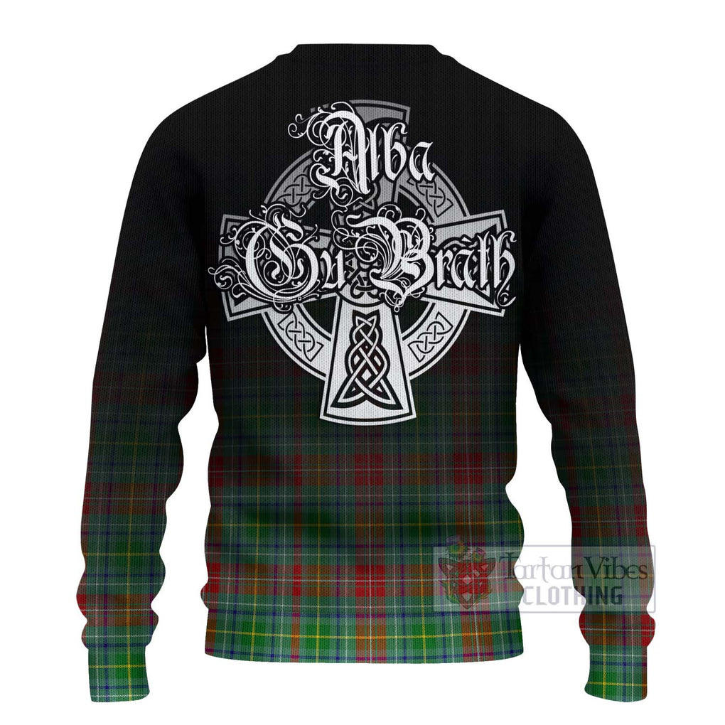 Tartan Vibes Clothing Muirhead Tartan Knitted Sweater Featuring Alba Gu Brath Family Crest Celtic Inspired