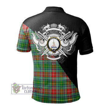 Muirhead Tartan Polo Shirt with Family Crest and Military Logo Style