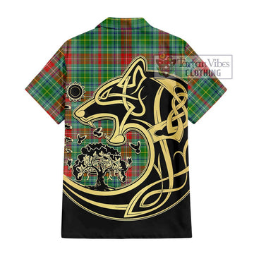 Muirhead Tartan Hawaiian Shirt with Family Crest Celtic Wolf Style - Tartan Vibes Clothing