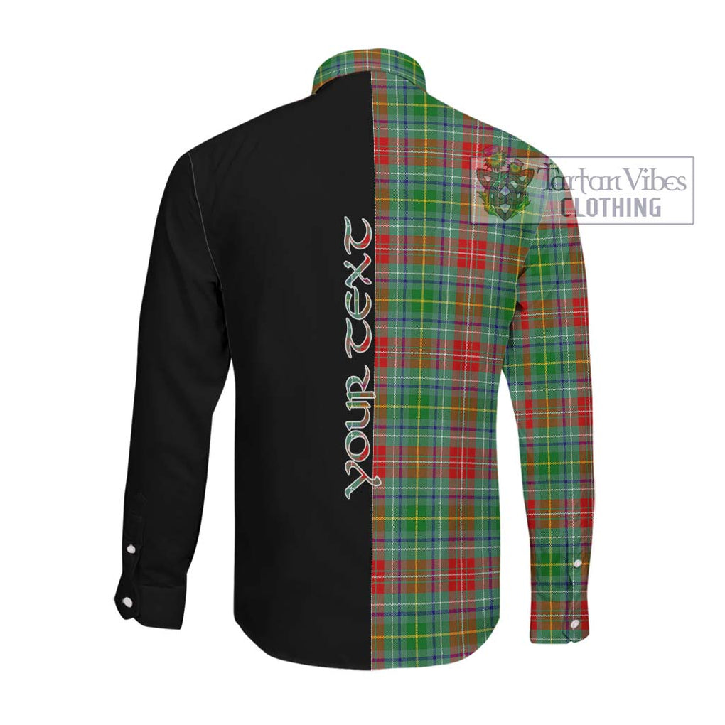 Muirhead Tartan Long Sleeve Button Shirt with Family Crest and Half Of Me Style Men's Shirt - Tartanvibesclothing Shop