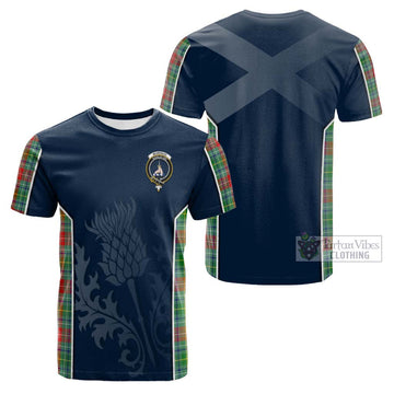 Muirhead Tartan Cotton T-shirt with Family Crest and Scottish Thistle Vibes Sport Style