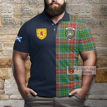 Muirhead Tartan Polo Shirt Alba with Scottish Lion Royal Arm Half Style